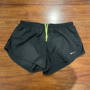 Nike Running Shorts with liner, medium, black